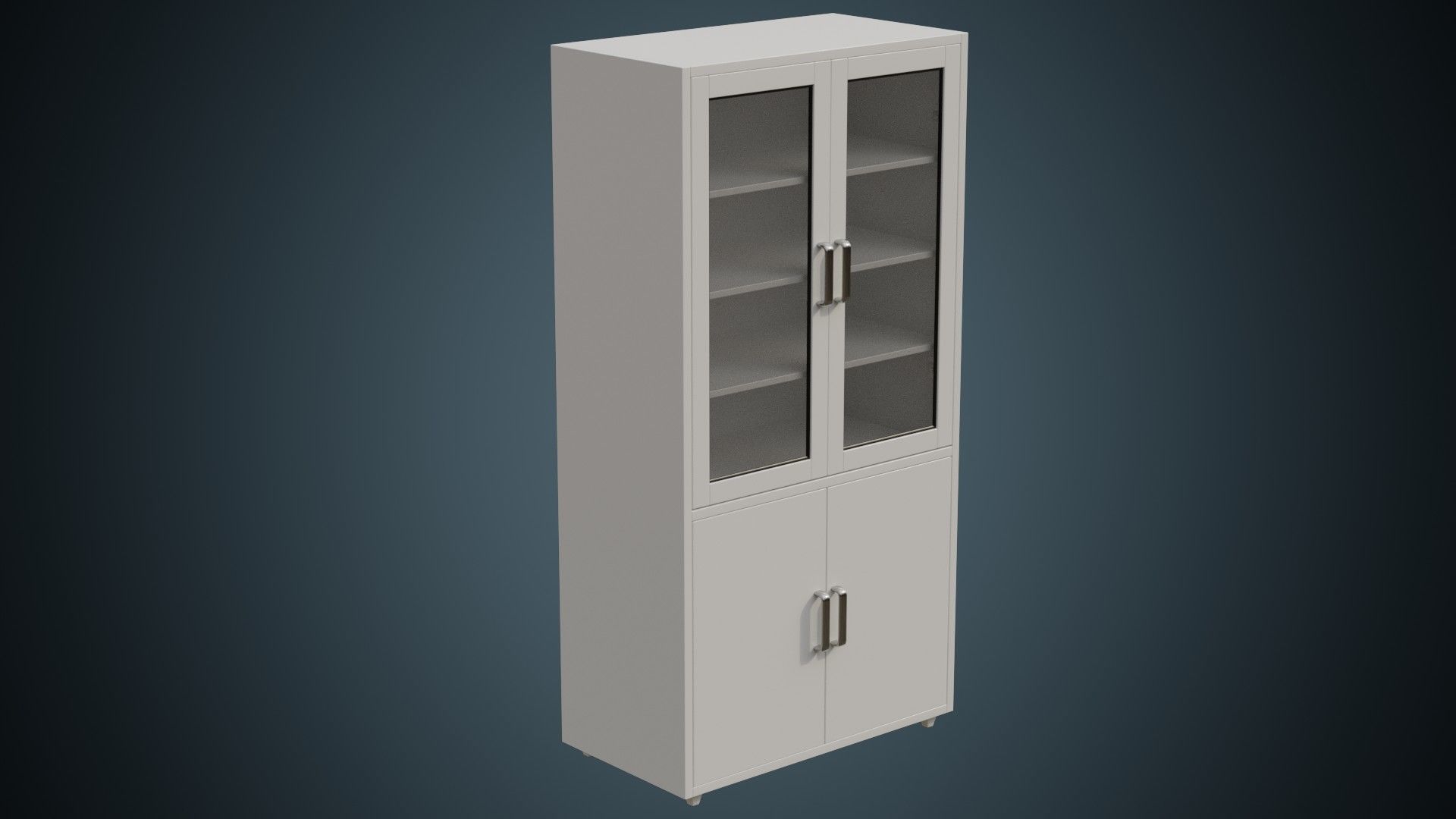 Medical Cabinet 1 Basic Low-poly 3D model_4