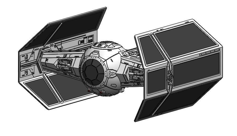 Darth Vader TIE Advanced X1 detailed 3D model_3