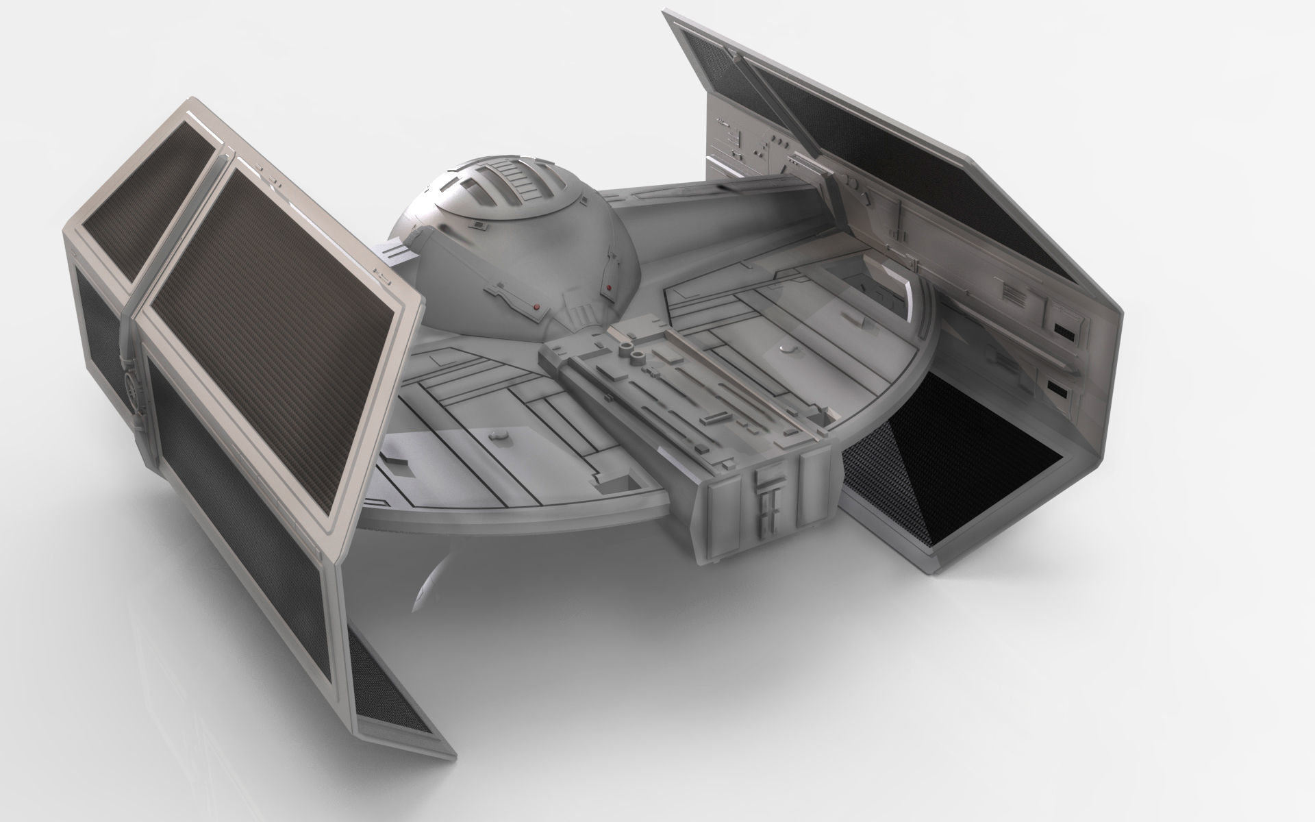 Darth Vader TIE Advanced X1 detailed 3D model_2