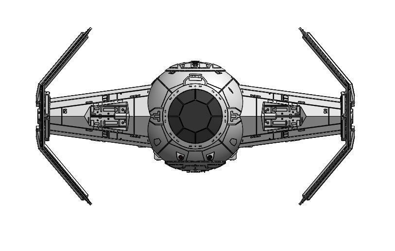 Darth Vader TIE Advanced X1 detailed 3D model_4