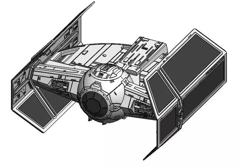 Darth Vader TIE Advanced X1 detailed 3D model_0