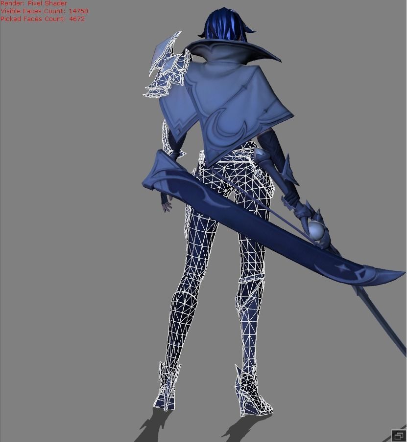 Benedetta Moonblade Skin Low-poly 3D model_7
