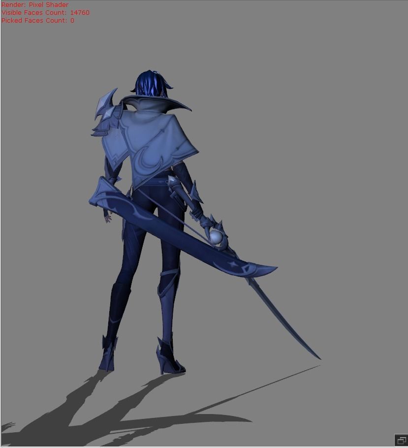 Benedetta Moonblade Skin Low-poly 3D model_3