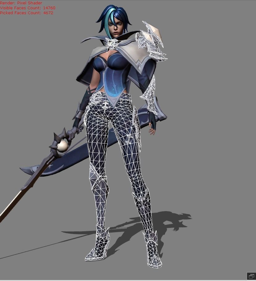 Benedetta Moonblade Skin Low-poly 3D model_4