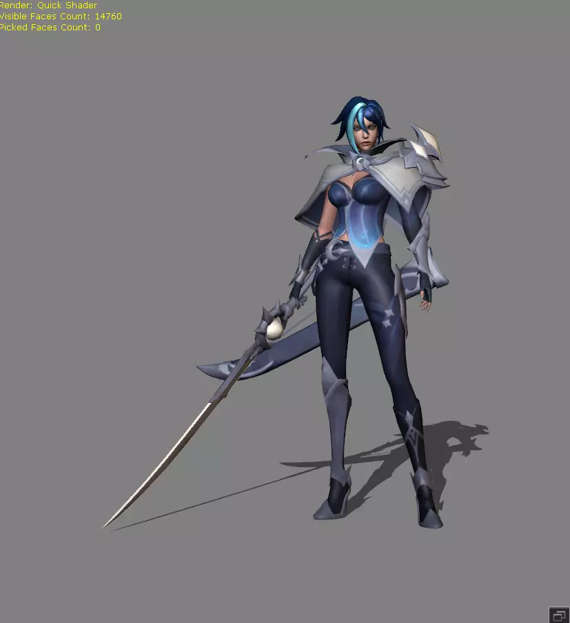 Benedetta Moonblade Skin Low-poly 3D model_0