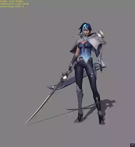 Benedetta Moonblade Skin Low-poly 3D model