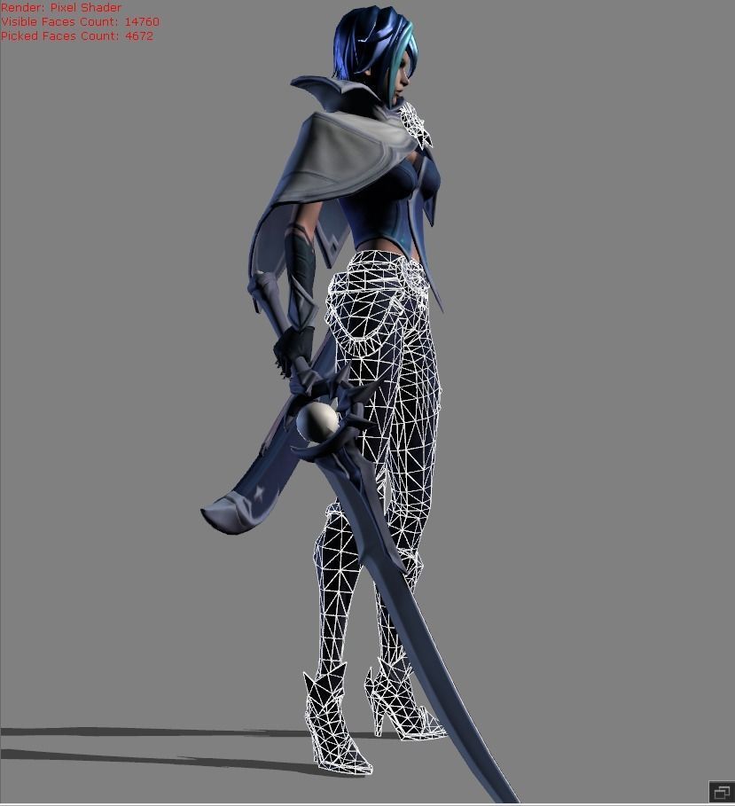 Benedetta Moonblade Skin Low-poly 3D model_5