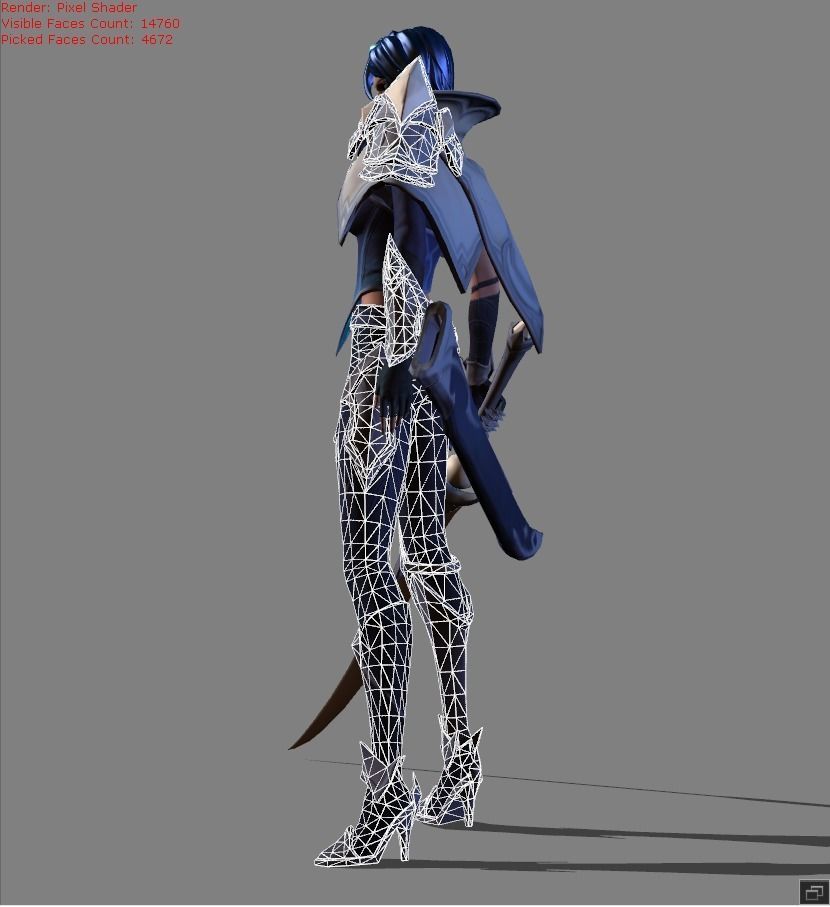 Benedetta Moonblade Skin Low-poly 3D model_6
