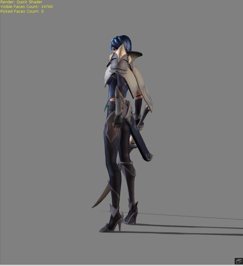 Benedetta Moonblade Skin Low-poly 3D model_2