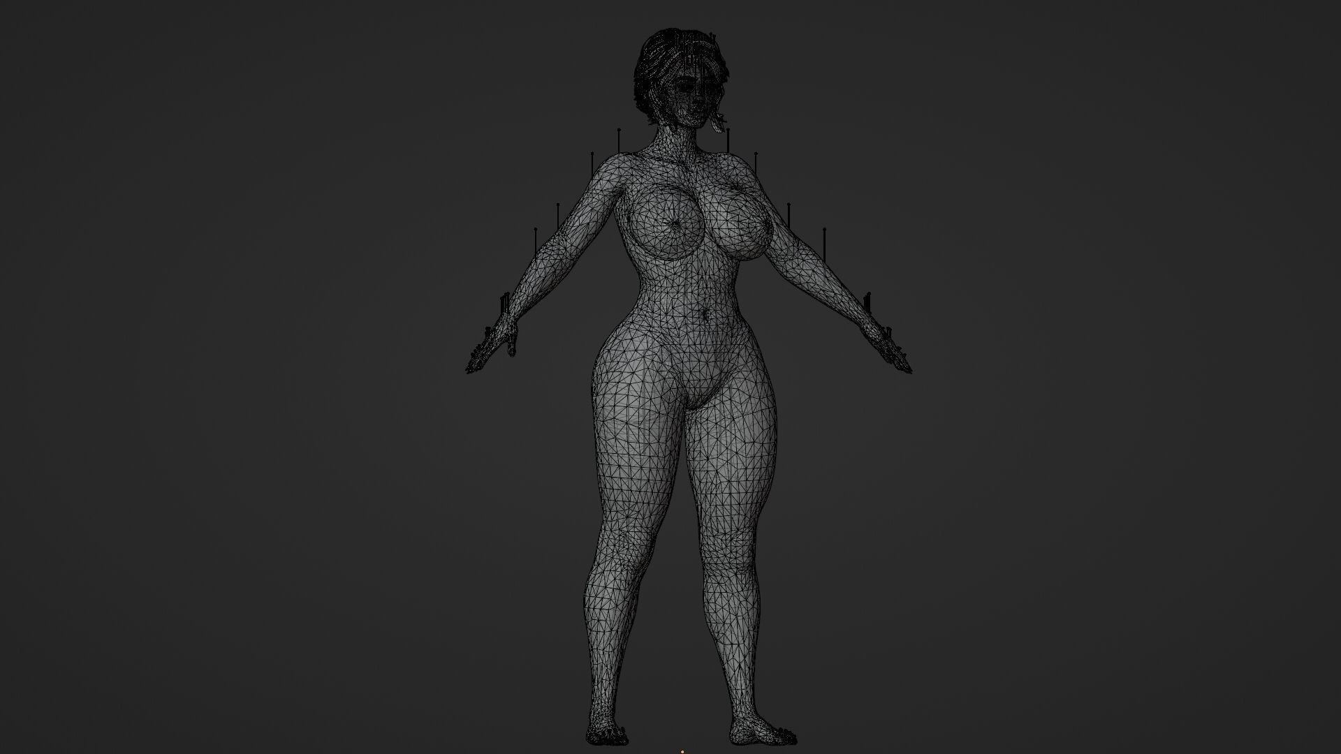 Beautiful Woman Rigged - Leah Low-poly 3D model_13