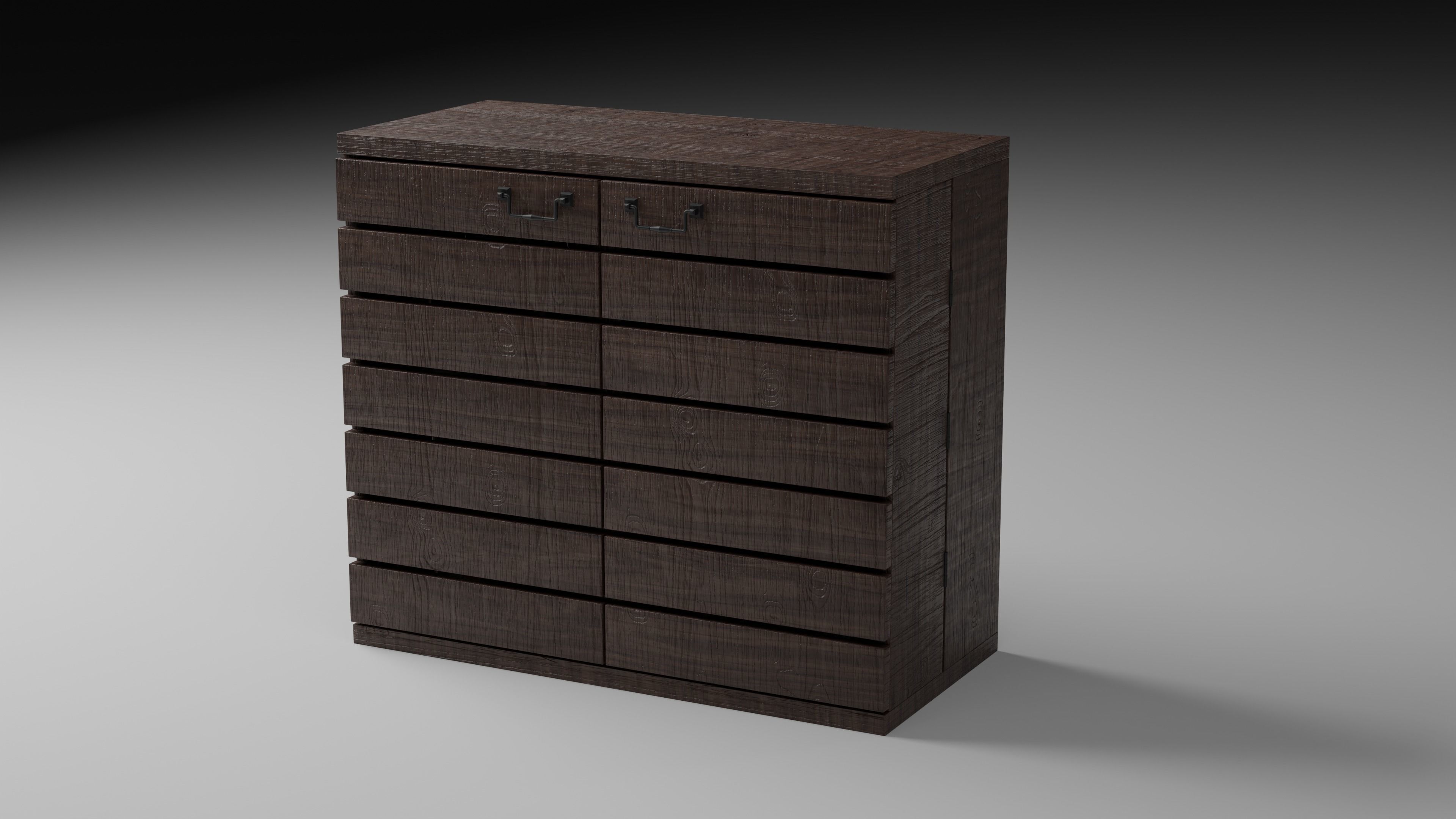 Bar Cabinet Free 3D model_3