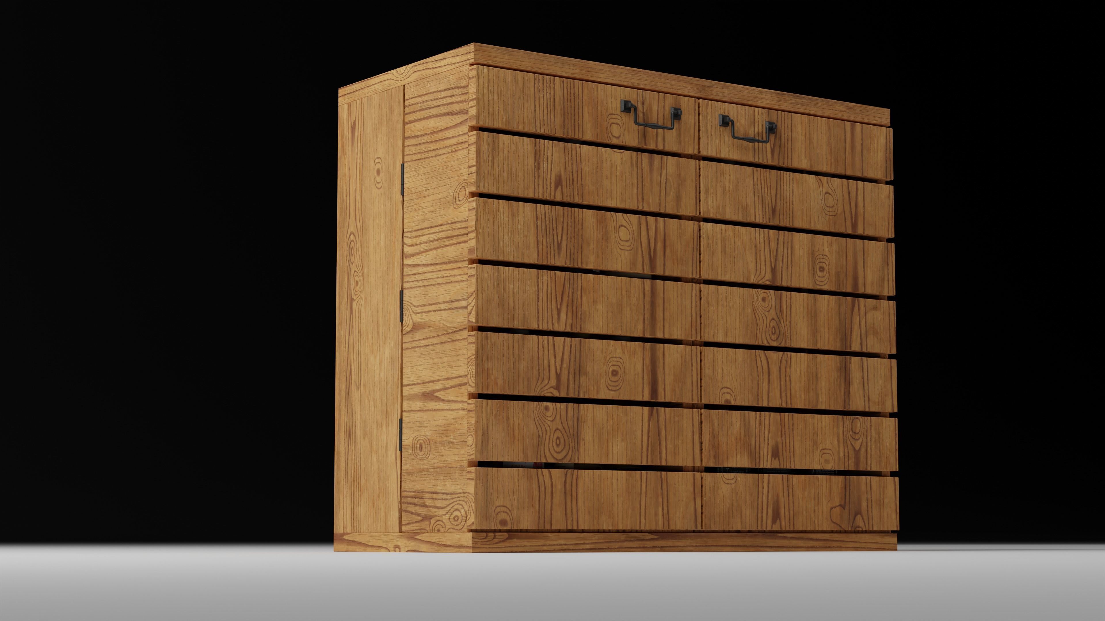 Bar Cabinet Free 3D model_1