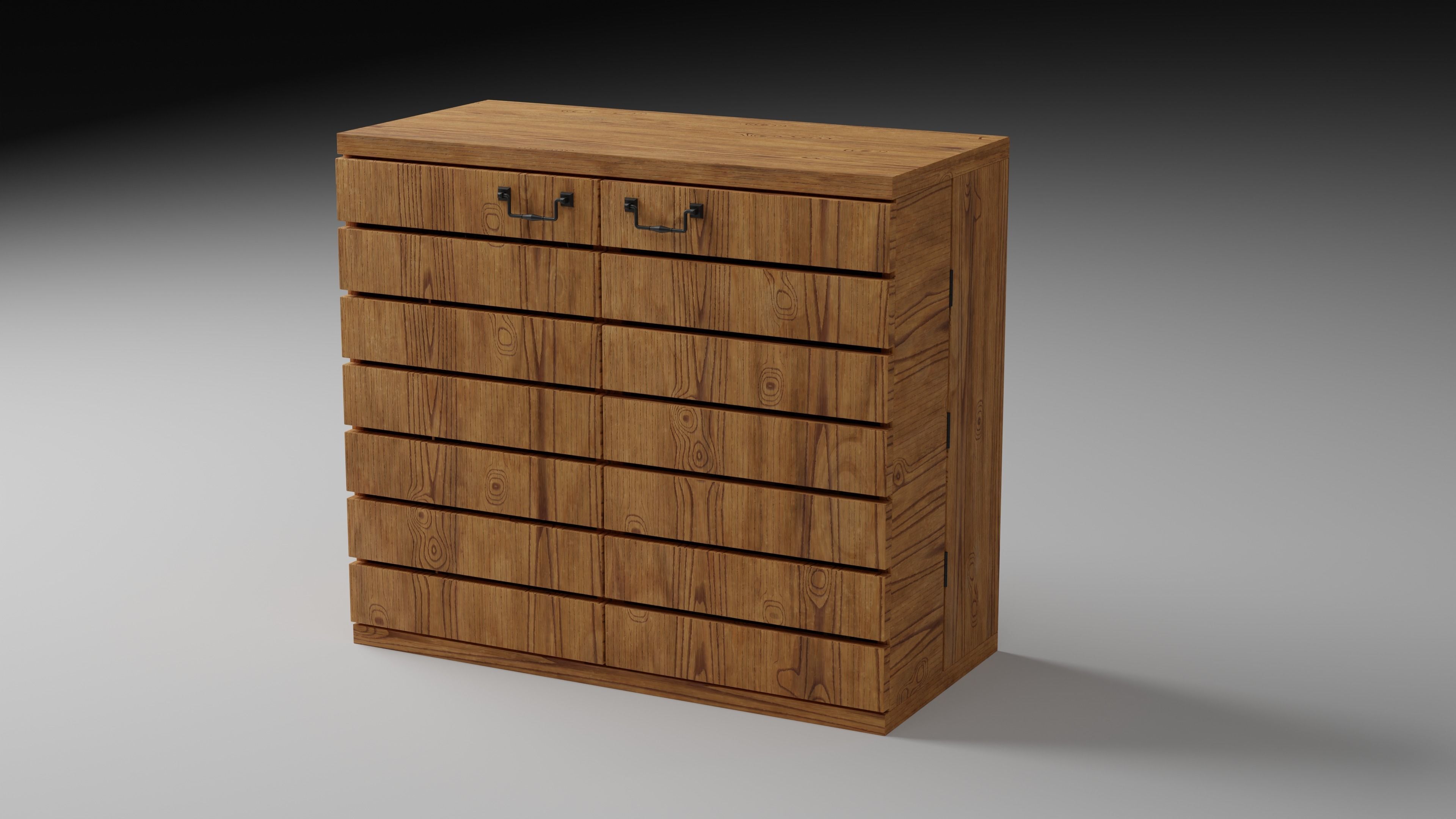 Bar Cabinet Free 3D model_11