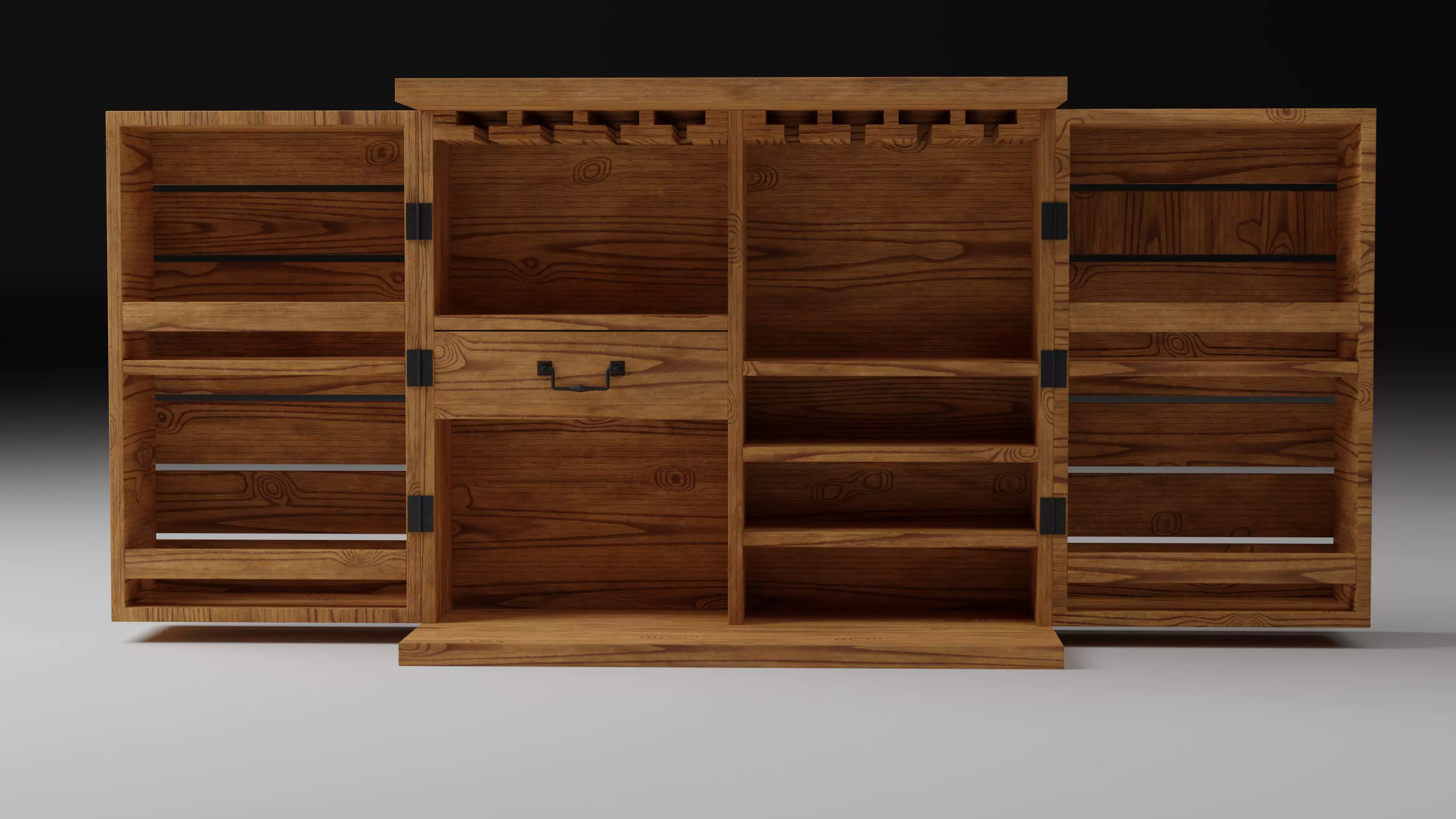 Bar Cabinet Free 3D model_0