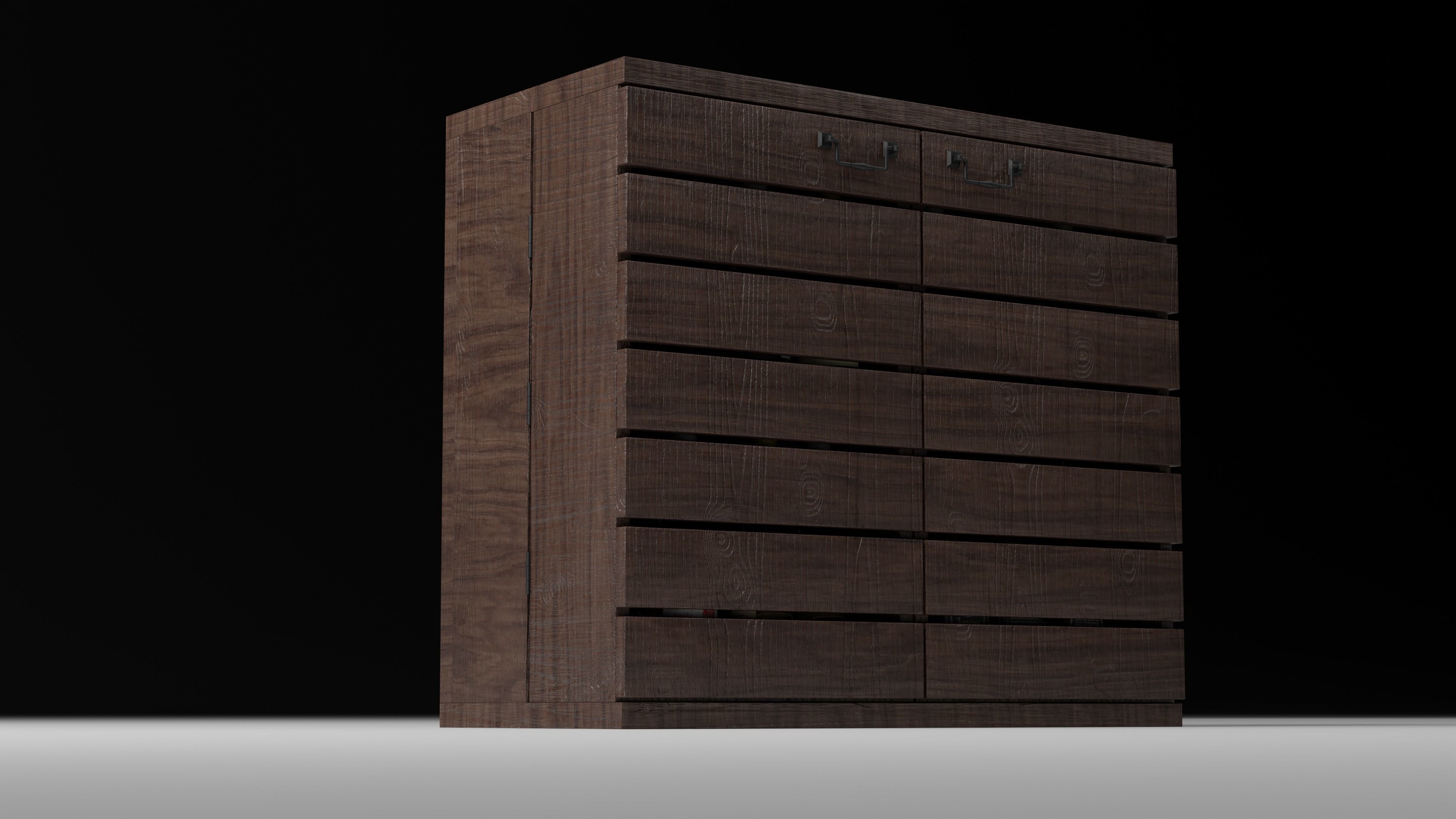 Bar Cabinet Free 3D model_5