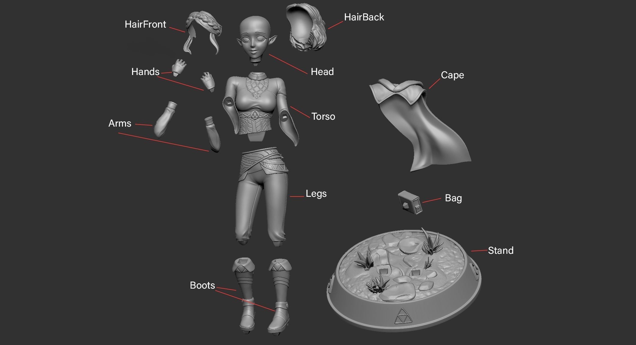 Zelda 3D print model_5