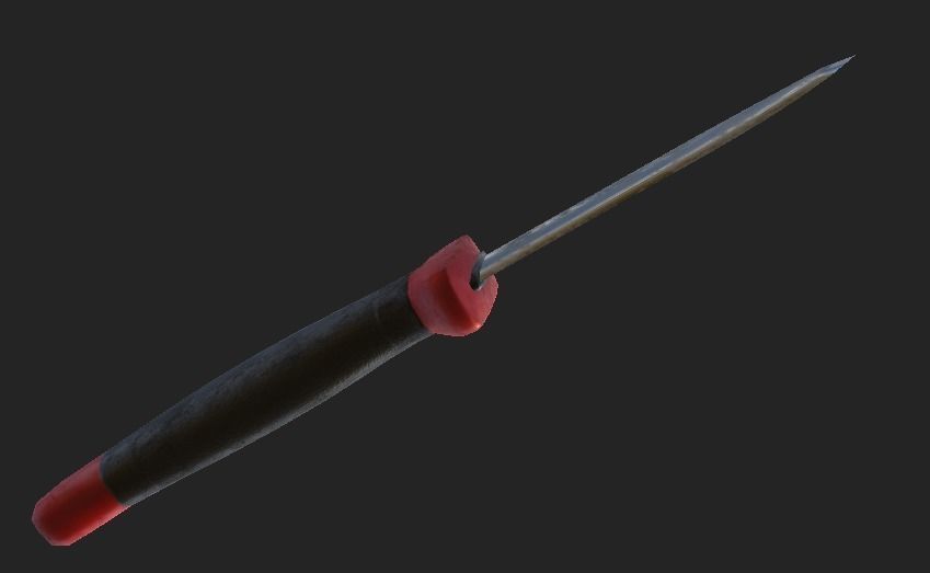 Utility Knife Low-poly 3D model_3