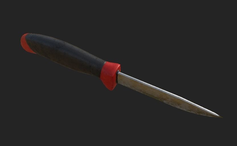 Utility Knife Low-poly 3D model_4