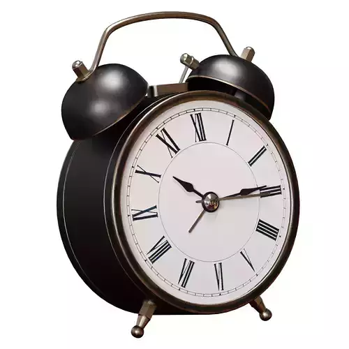 Old antique alarm clock 3D model