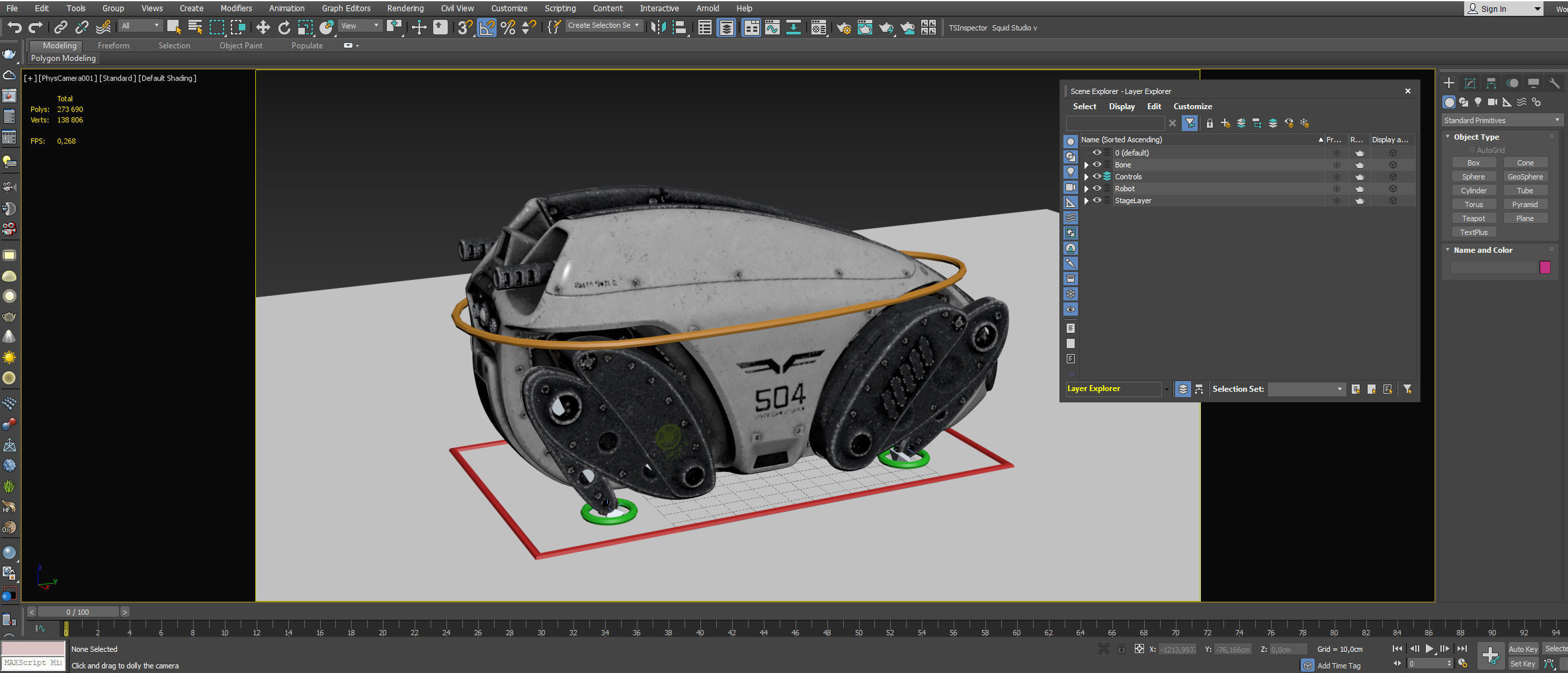 Sci Fi Robot Droid 4 colors Rigged Low-poly 3D model_22