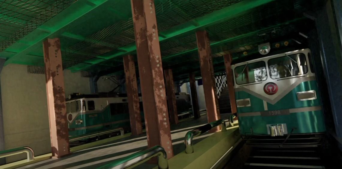 Train Station or Subway Scene in Blender   Low-poly 3D model_1