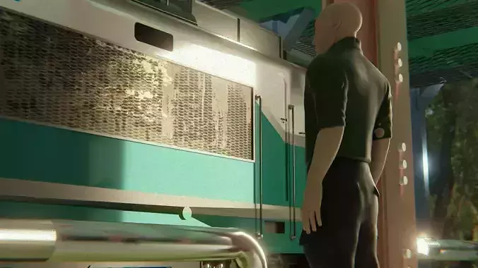 Train Station or Subway Scene in Blender   Low-poly 3D model