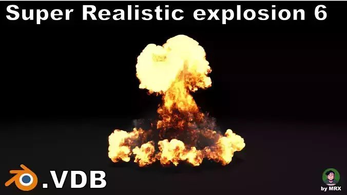 Super Realistic Explosion 6 - vdb animated 3D model