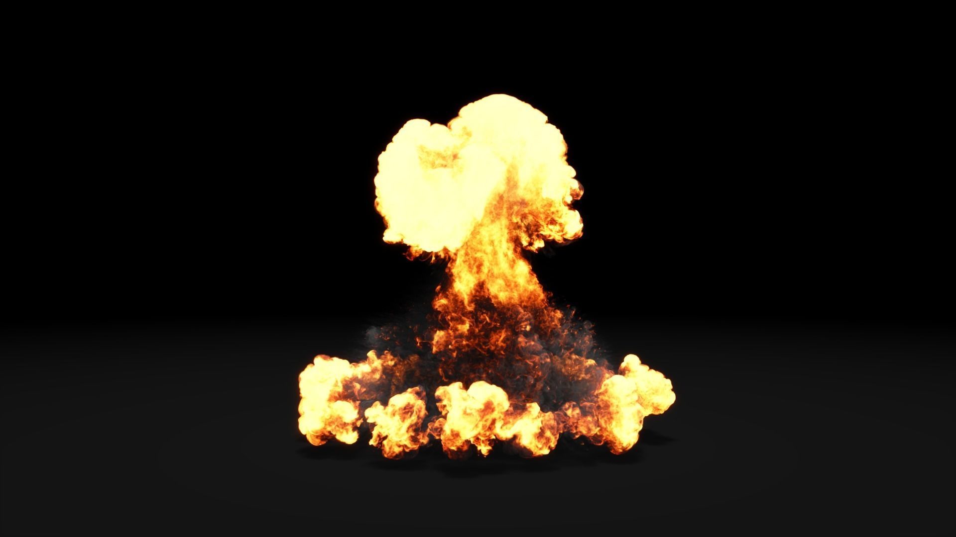 Super Realistic Explosion 6 - vdb animated 3D model_3