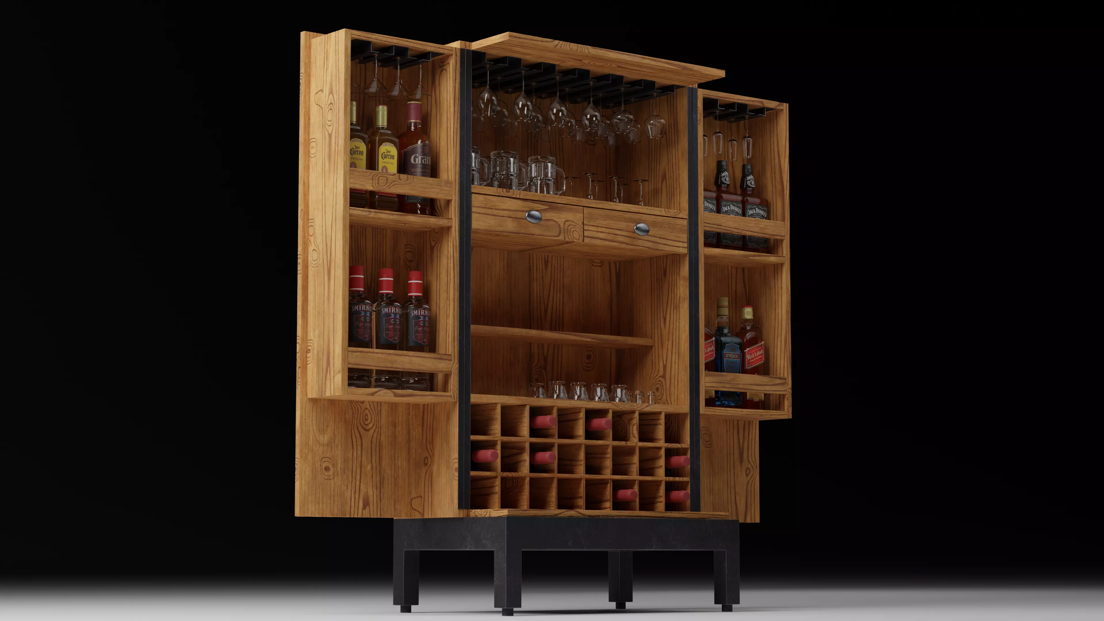 Bar Cabinet 3D model_0