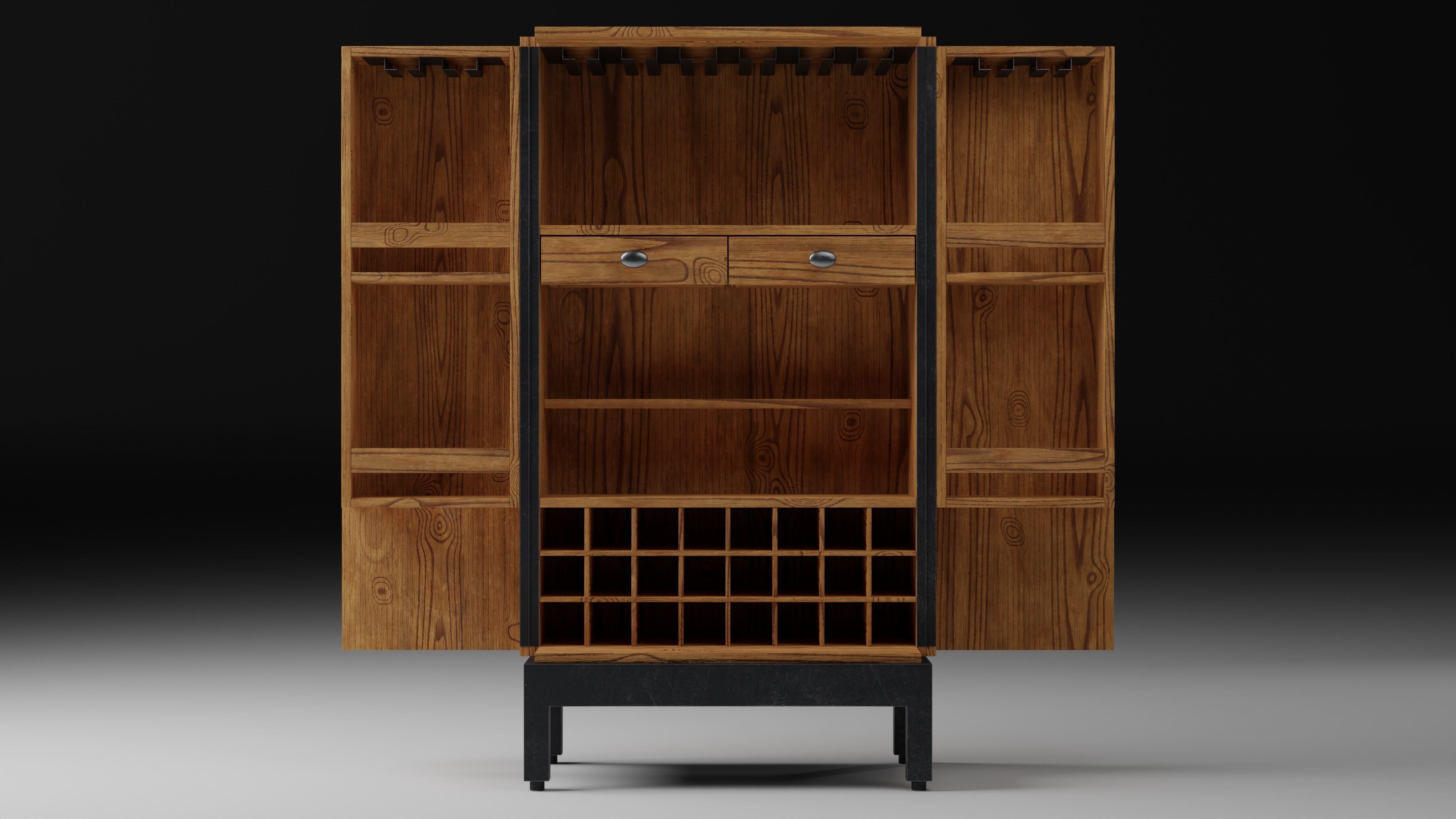 Bar Cabinet 3D model_1