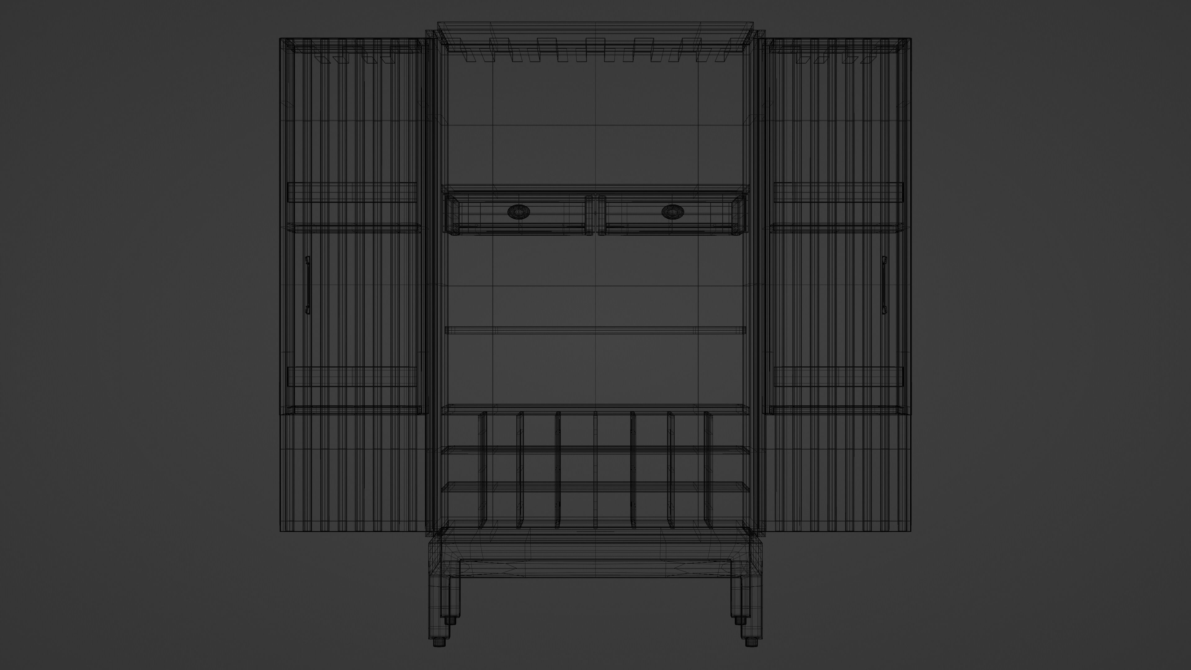 Bar Cabinet 3D model_3