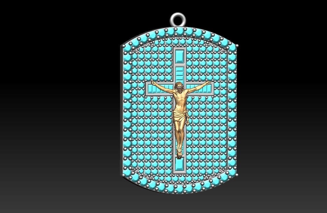 Jesus Christ pendant  3D print model_1