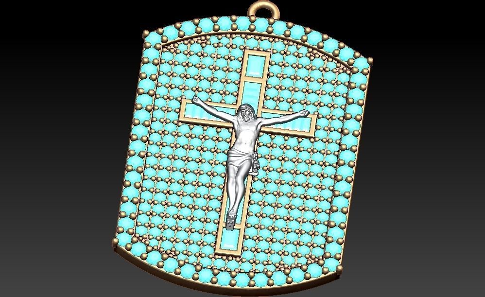 Jesus Christ pendant  3D print model_5
