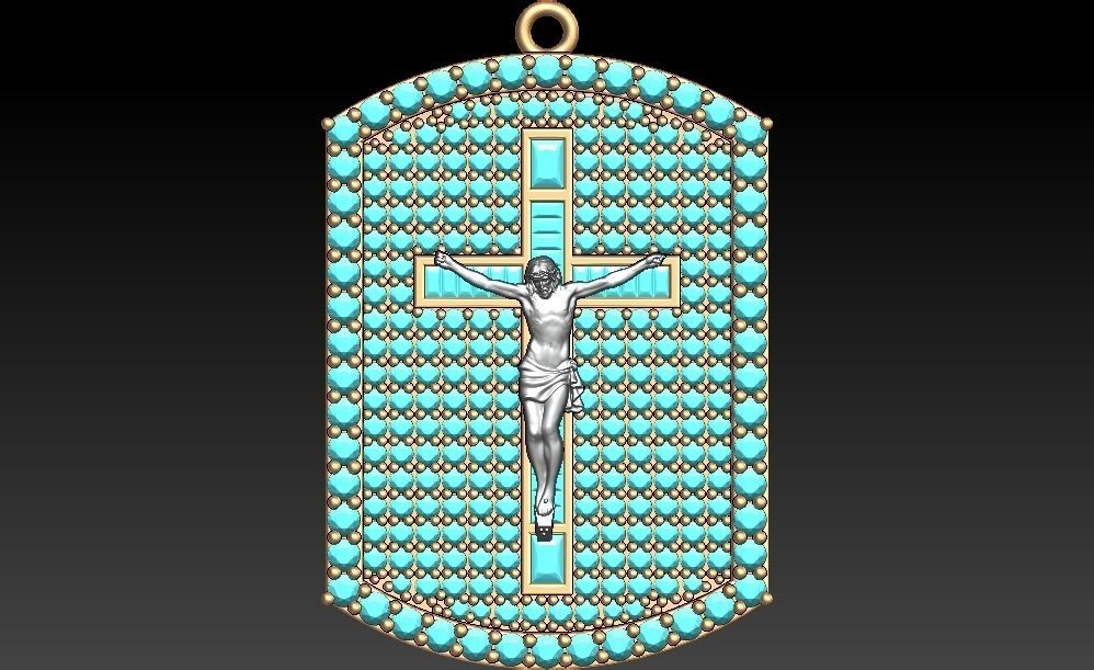 Jesus Christ pendant  3D print model_2