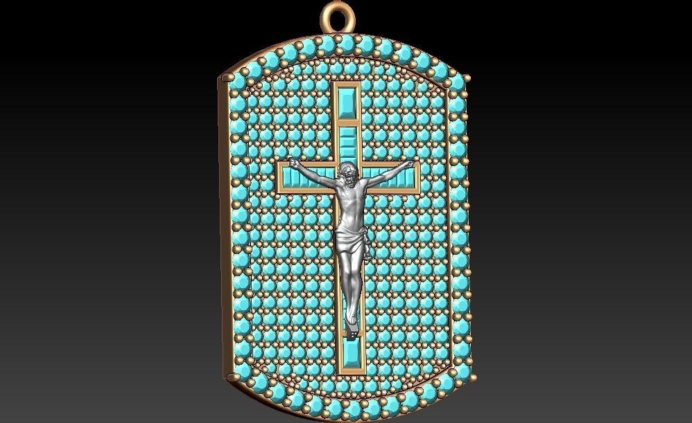Jesus Christ pendant  3D print model_4