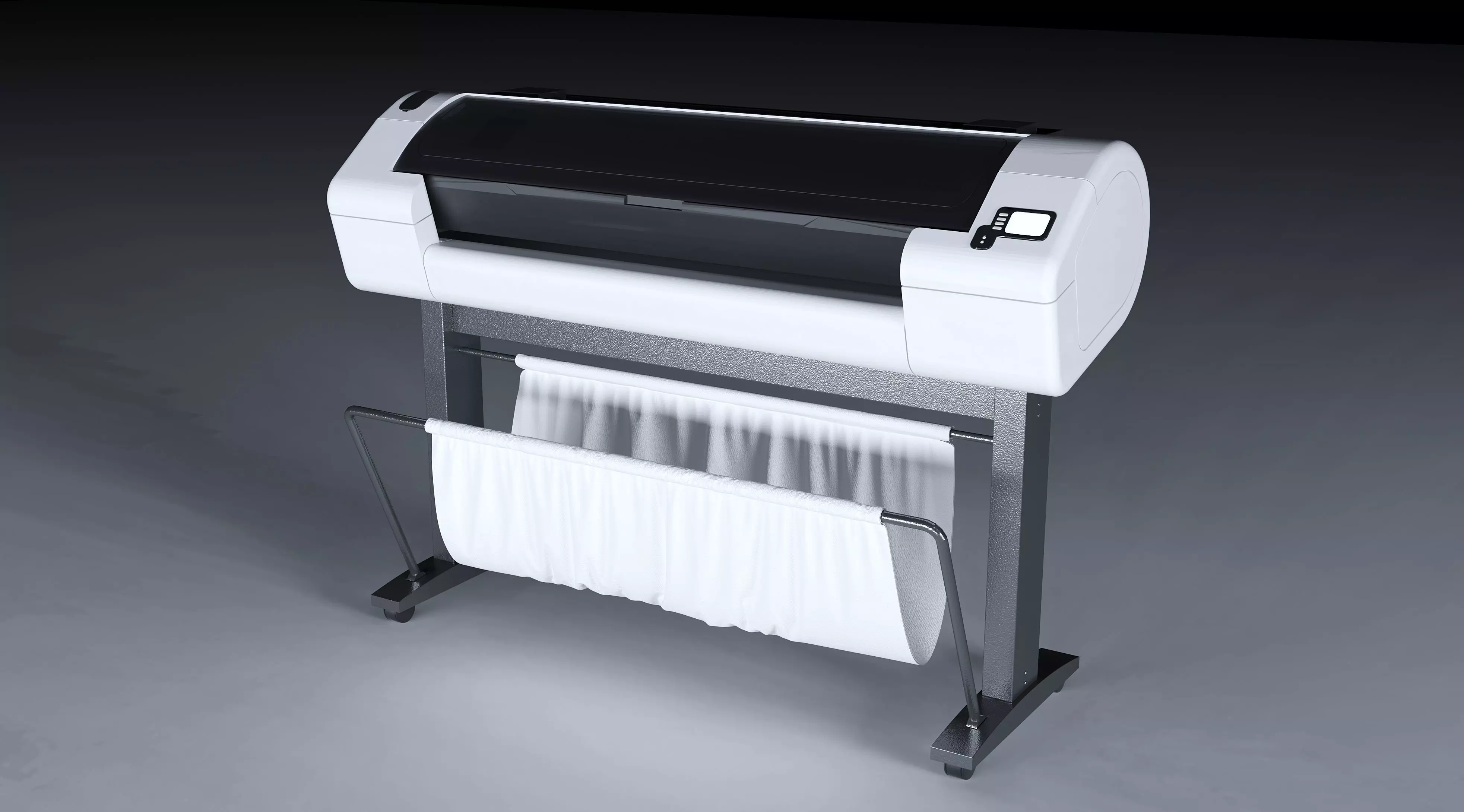 Plotter Printer 3D model_0