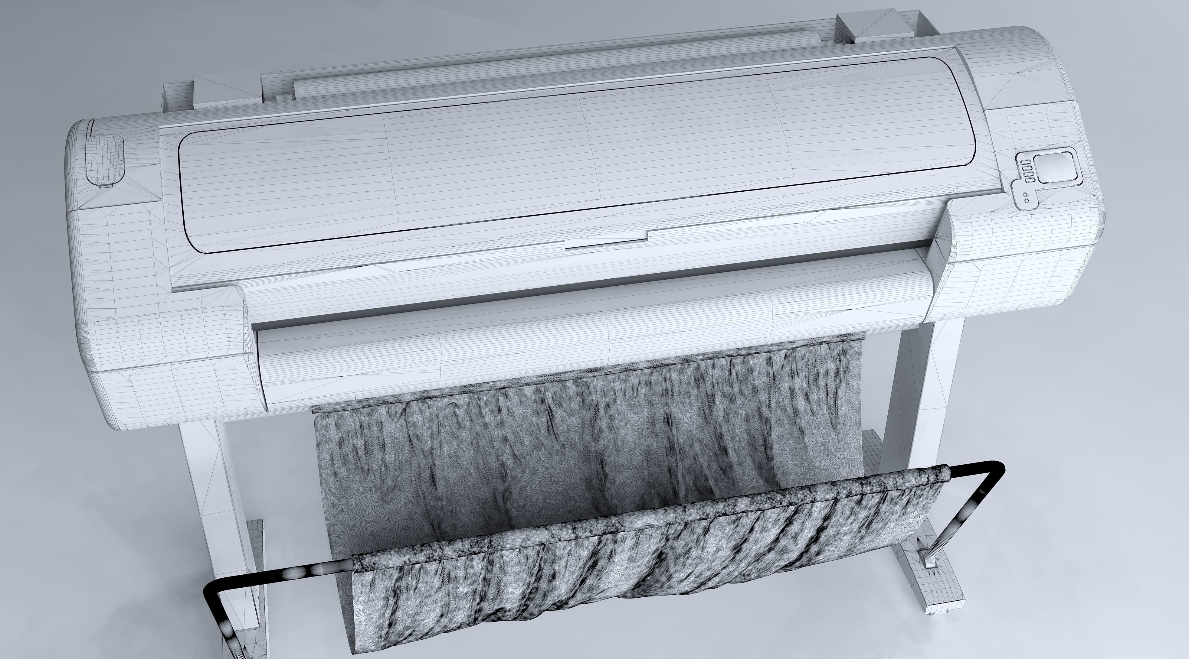 Plotter Printer 3D model_5