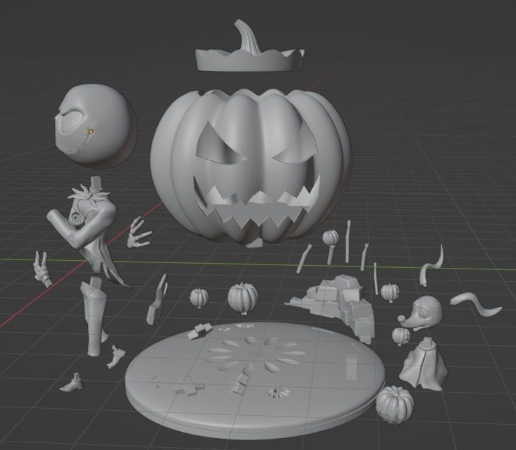 JACK AND ZERO THE NIGHTMARE BEFORE CHRISTMAS 3D print model_16