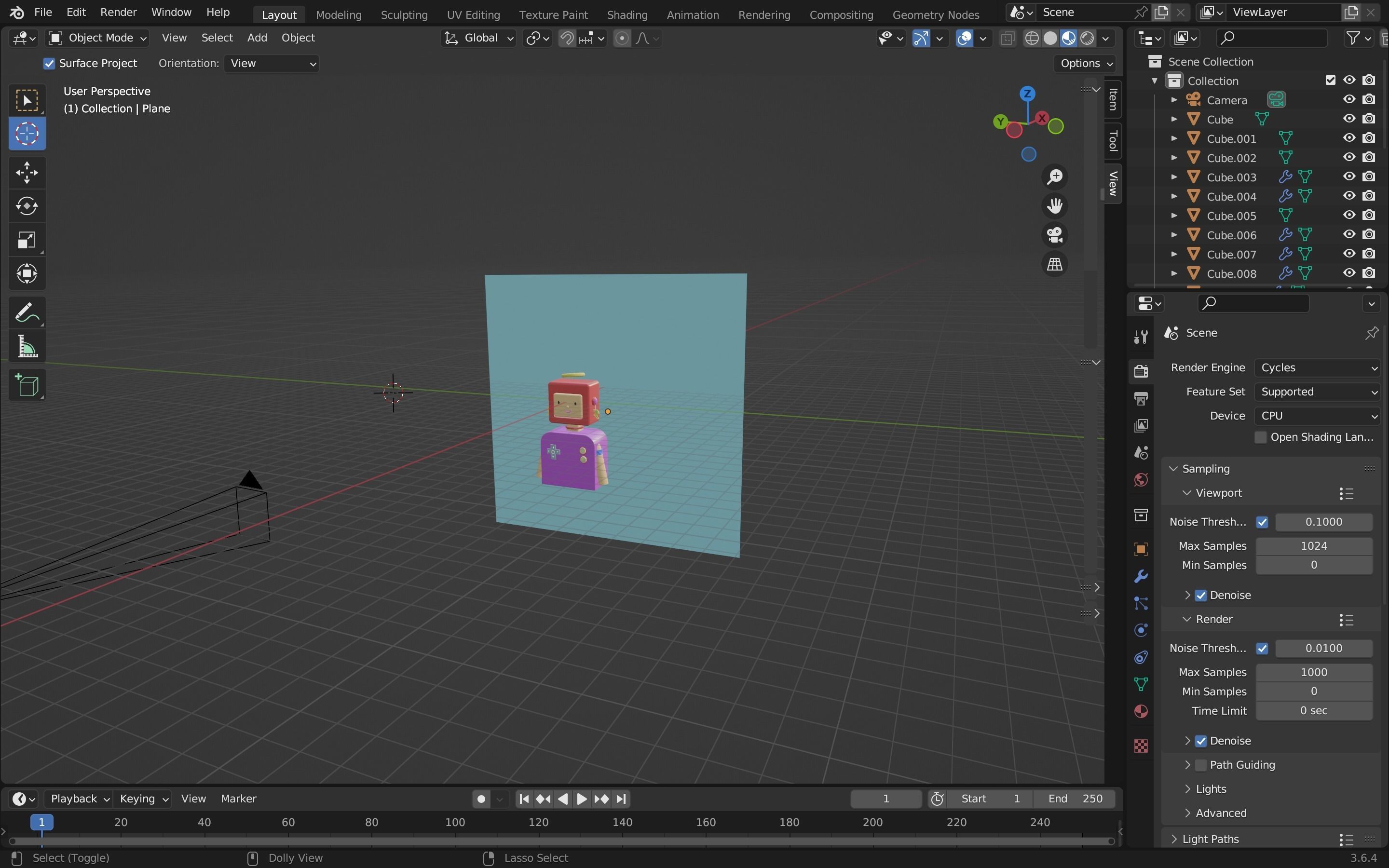 Toy robot 3D model Low-poly 3D model_1