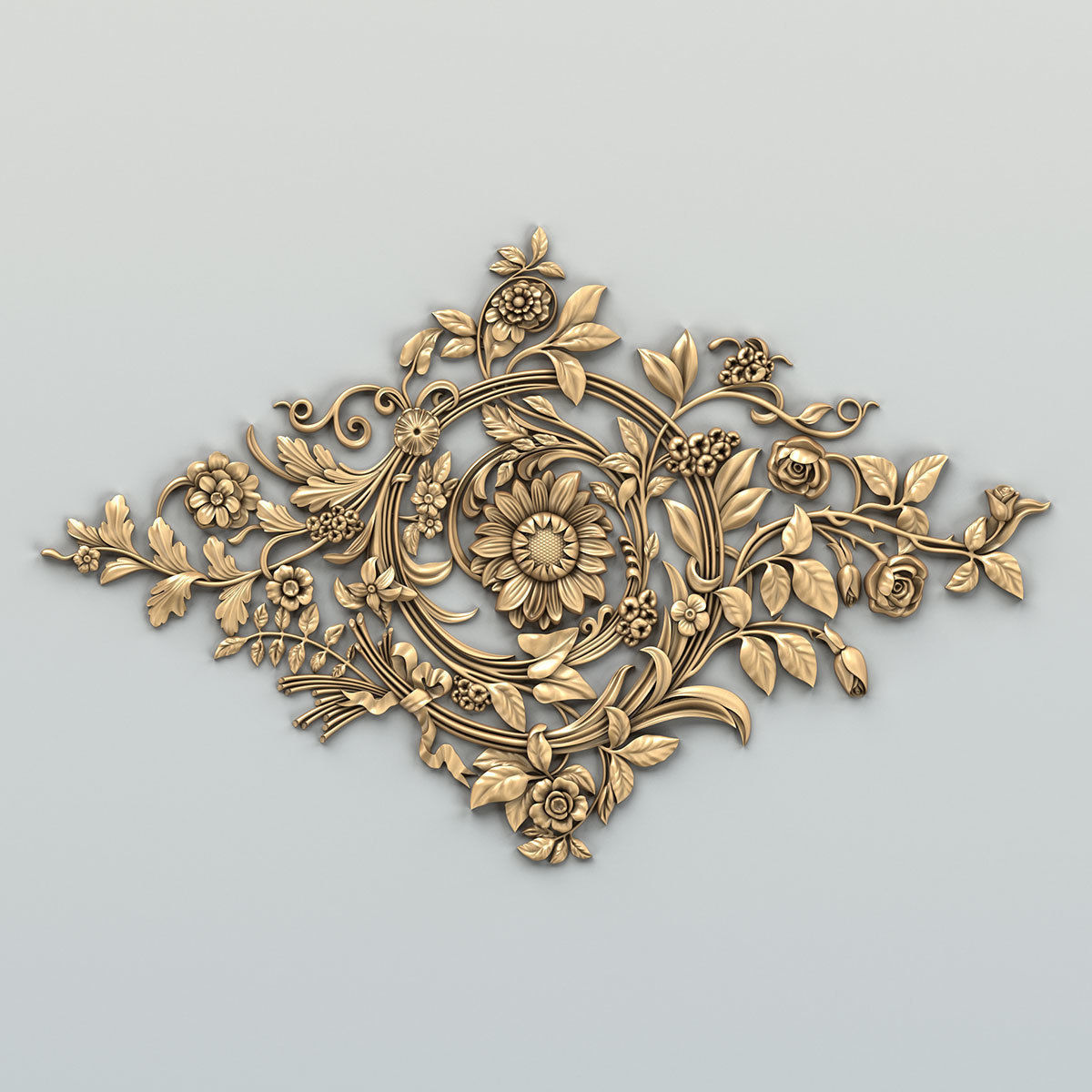 Round rosette 053 3D model_1