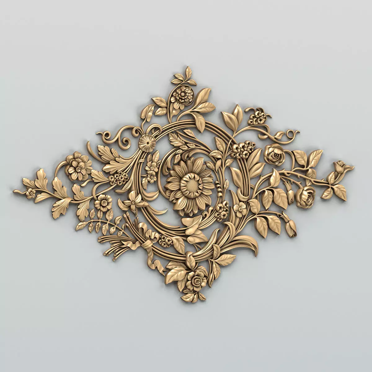 Round rosette 053 3D model_0