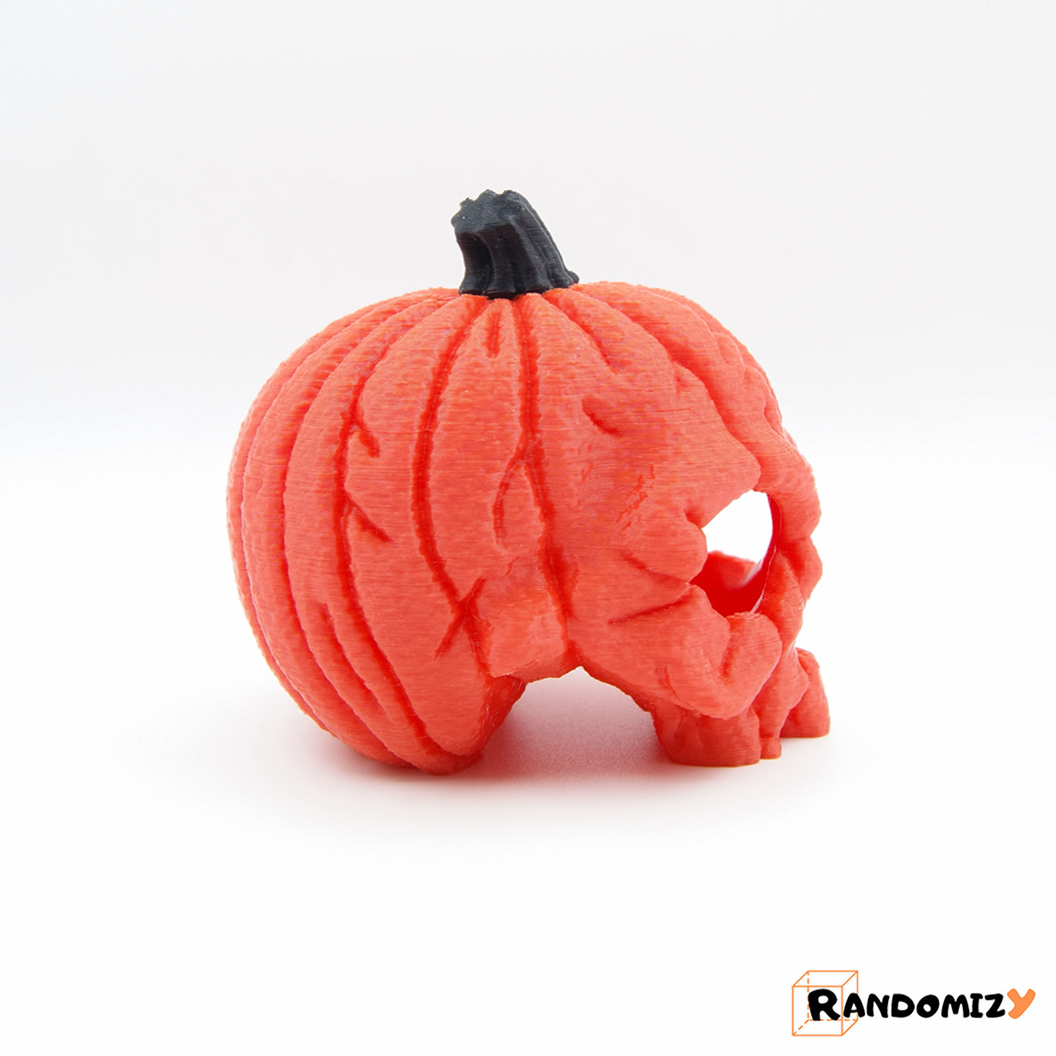Pumpkin Skull - V2 - Hollowed 3D print model_1