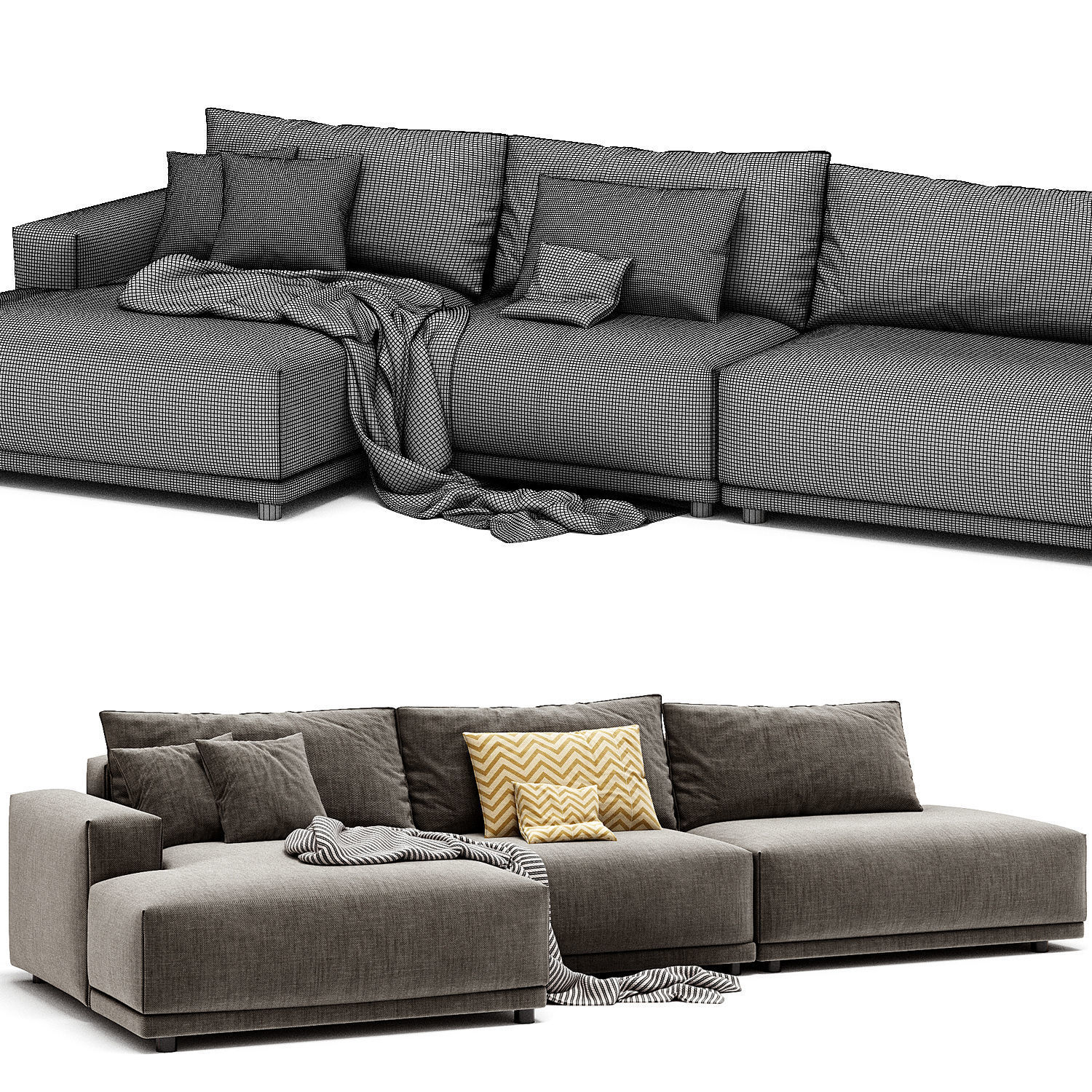 MUUTO Connect Modular 3 Seater Sofa by Muuto 3D model_3