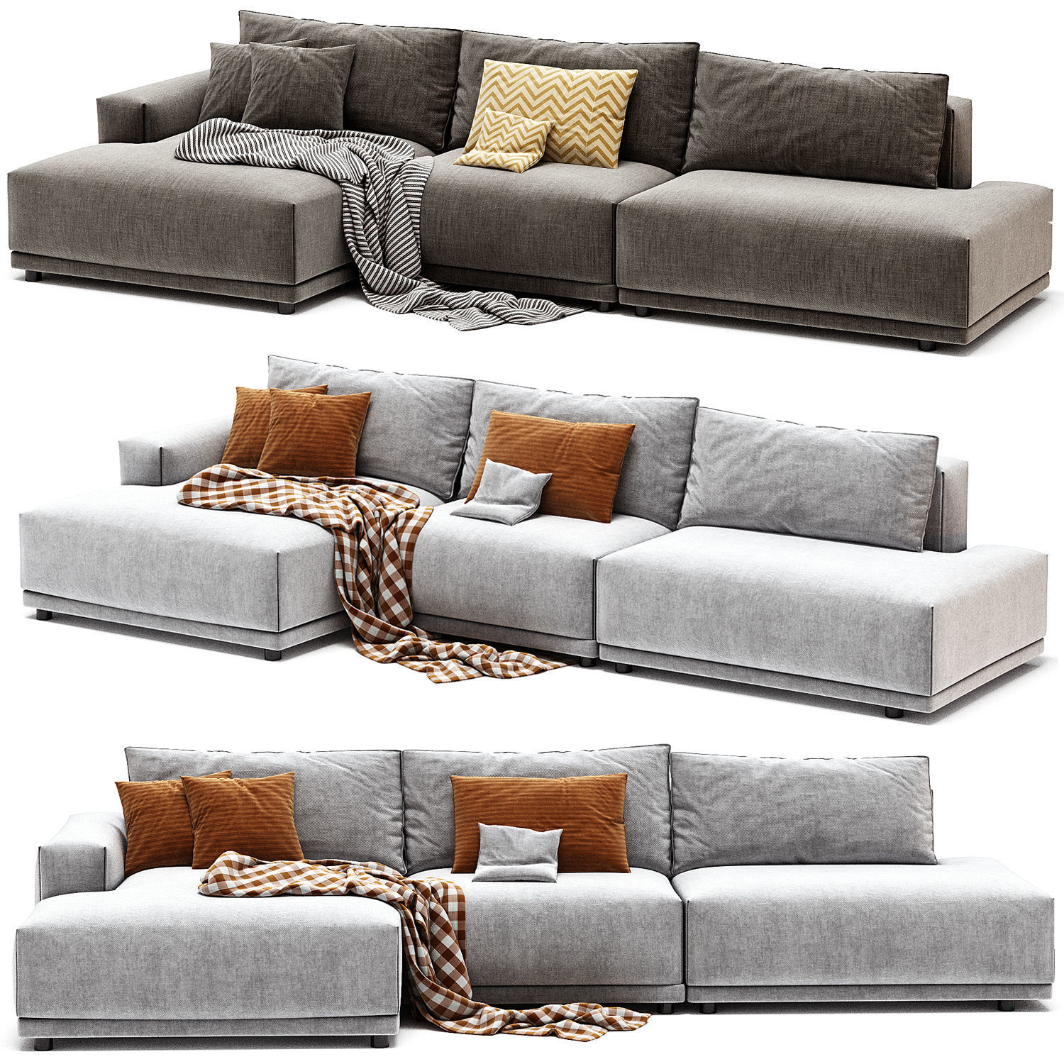 MUUTO Connect Modular 3 Seater Sofa by Muuto 3D model_2