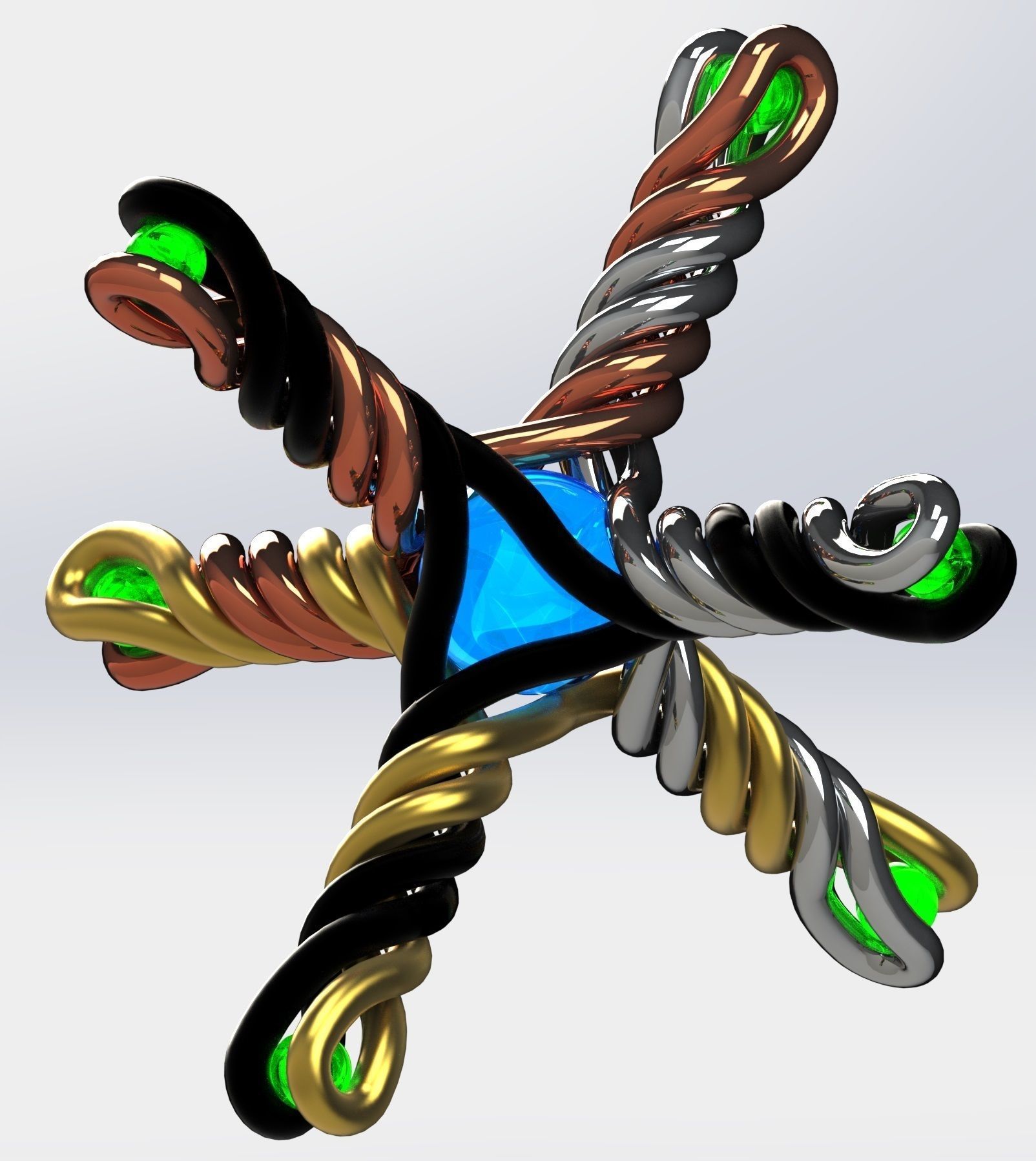 Helix Jack Sculpture 3D print model_1