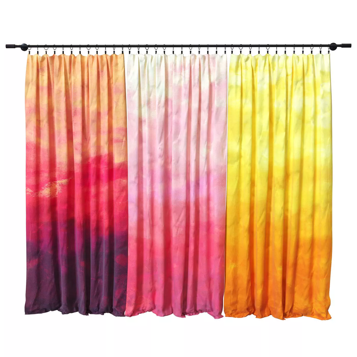 Curtains on the cornice 3D model