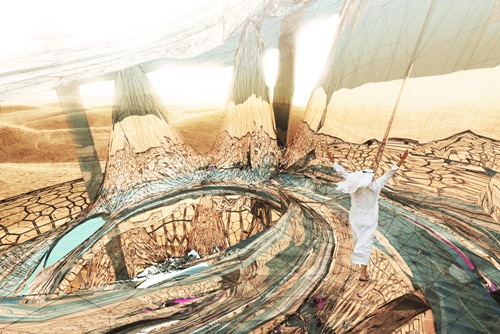 Desert Rose House 3D model_1