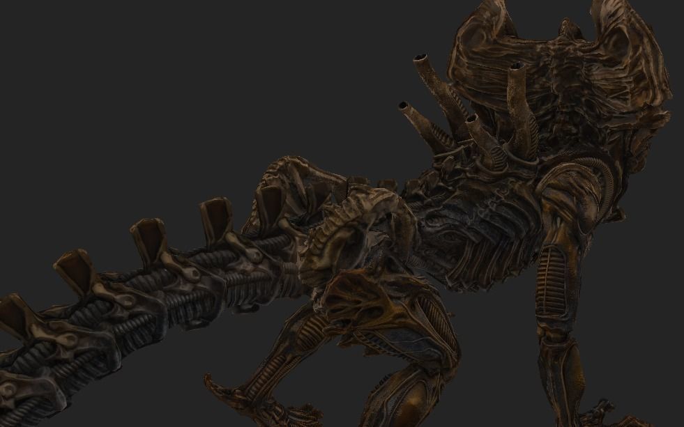 Alien Crusher Rigged Low-poly 3D model_4