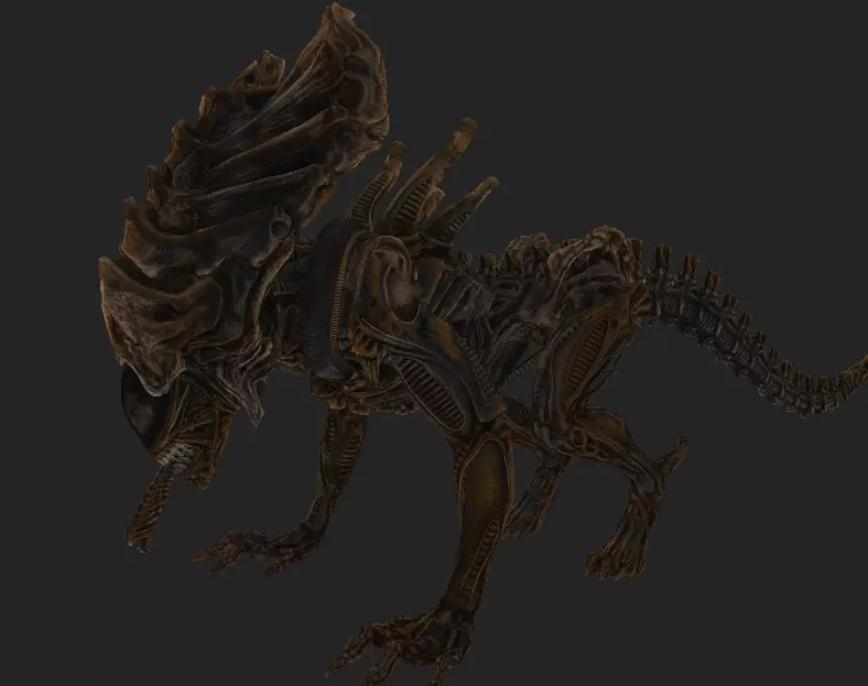 Alien Crusher Rigged Low-poly 3D model_0