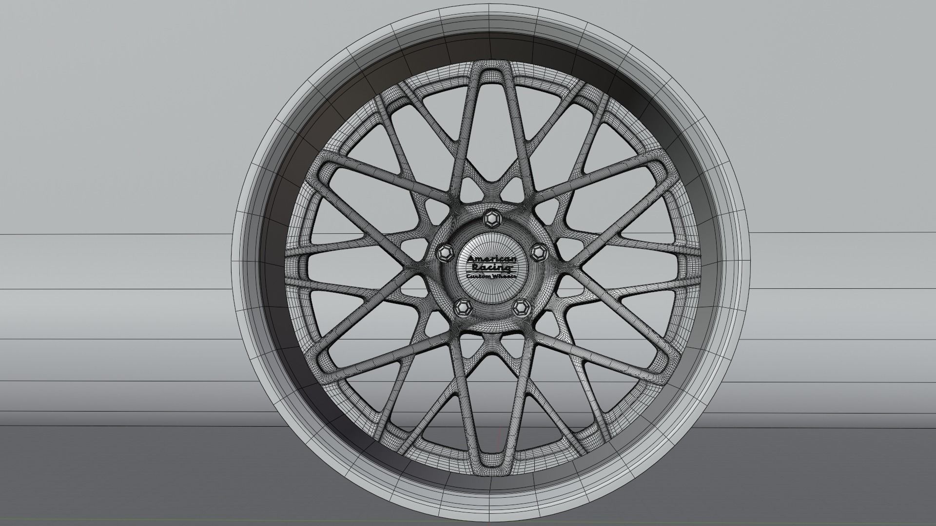 American Racing Wheels 3D model_11